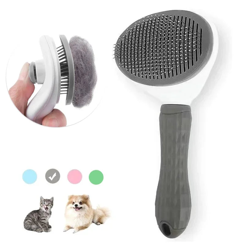 Pet brush for removing loose hair