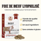 Sachet de gâteries lyophilisées au foie de bœuf pour chien Bully Bunches avec bouchées