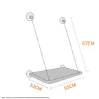 Schéma dimensions hamac de fenêtre pour chat 55x32 cm
