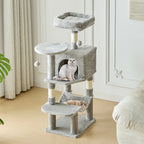 Arbre à chat multi-niveaux 112 cm avec condo et hamac / Multi-level cat tree 112cm with condo and hammock