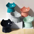 Gamelle surélevée pour chat en plusieurs coloris