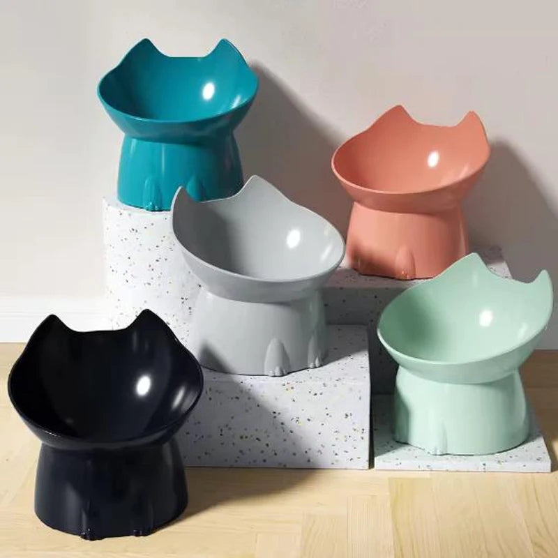 Gamelle surélevée pour chat en plusieurs coloris
