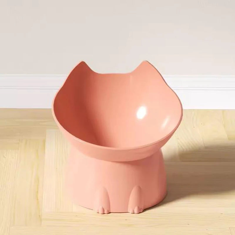 Bol surélevé pour chat rose pastel ergonomique