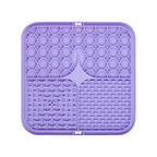 Tapis de léchage en silicone violet apaisant