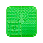 Tapis de léchage en silicone vert motifs os et alvéoles