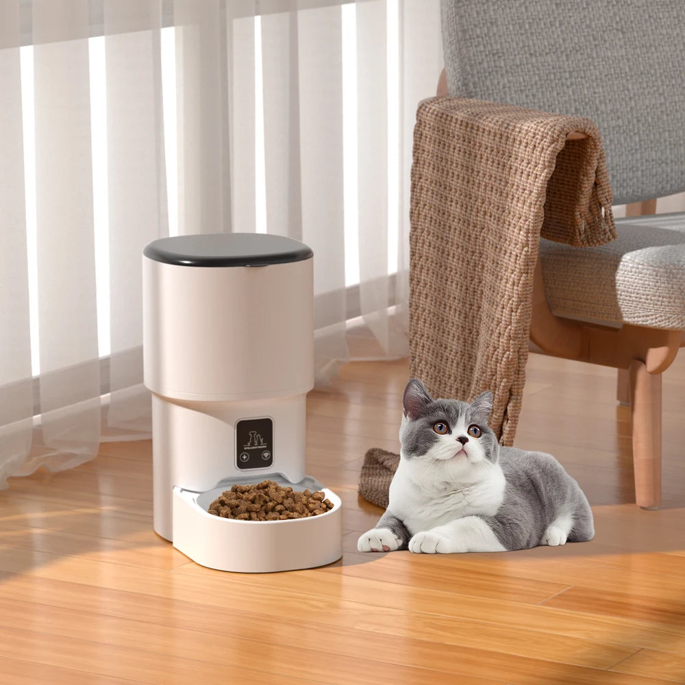Tuya-Mangeoire intelligente pour chat, alimentation quantitative et chronométrée, adaptée aux chats et aux chiens, bol d'alimentation pour animaux de compagnie, Wi-Fi, grande capacité, 4L