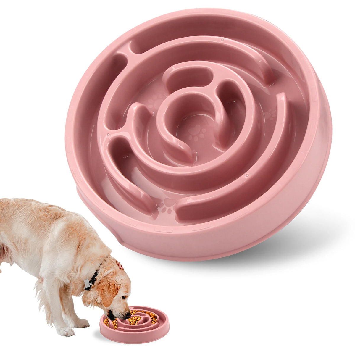 Bol anti-glouton pour chien et chat, design labyrinthe / Slow feeder bowl for dogs and cats, maze design