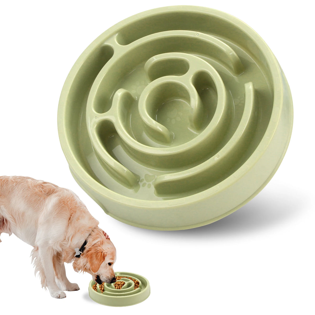 Bol anti-glouton pour chien et chat, design labyrinthe / Slow feeder bowl for dogs and cats, maze design