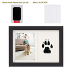 Cadre souvenir noir double compartiment avec kit empreinte