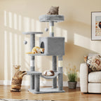 Arbre à chat multi-niveaux 112 cm avec condo et hamac / Multi-level cat tree 112cm with condo and hammock