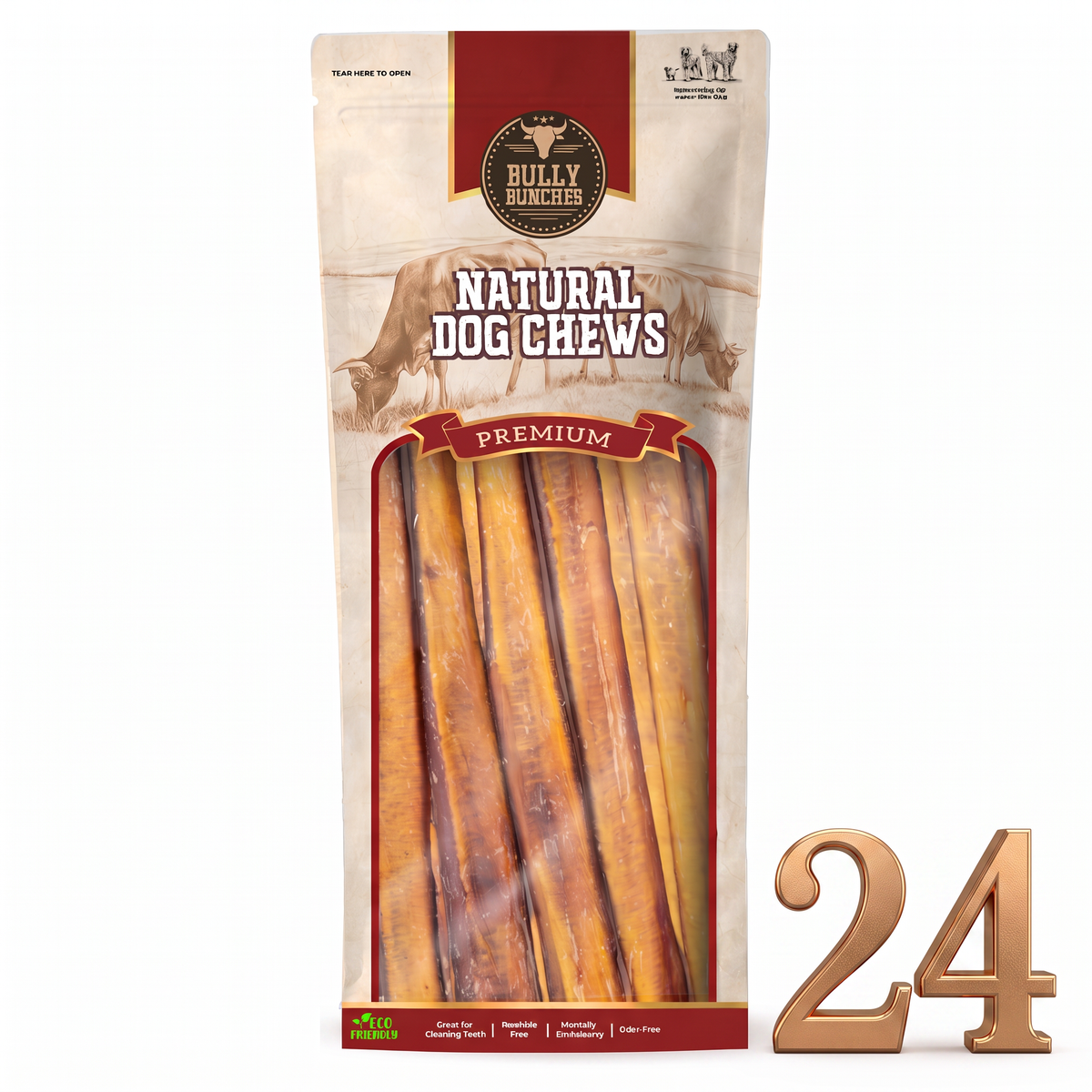 12-inch Jumbo Beef Chew Stick for Dogs – 100% Beef