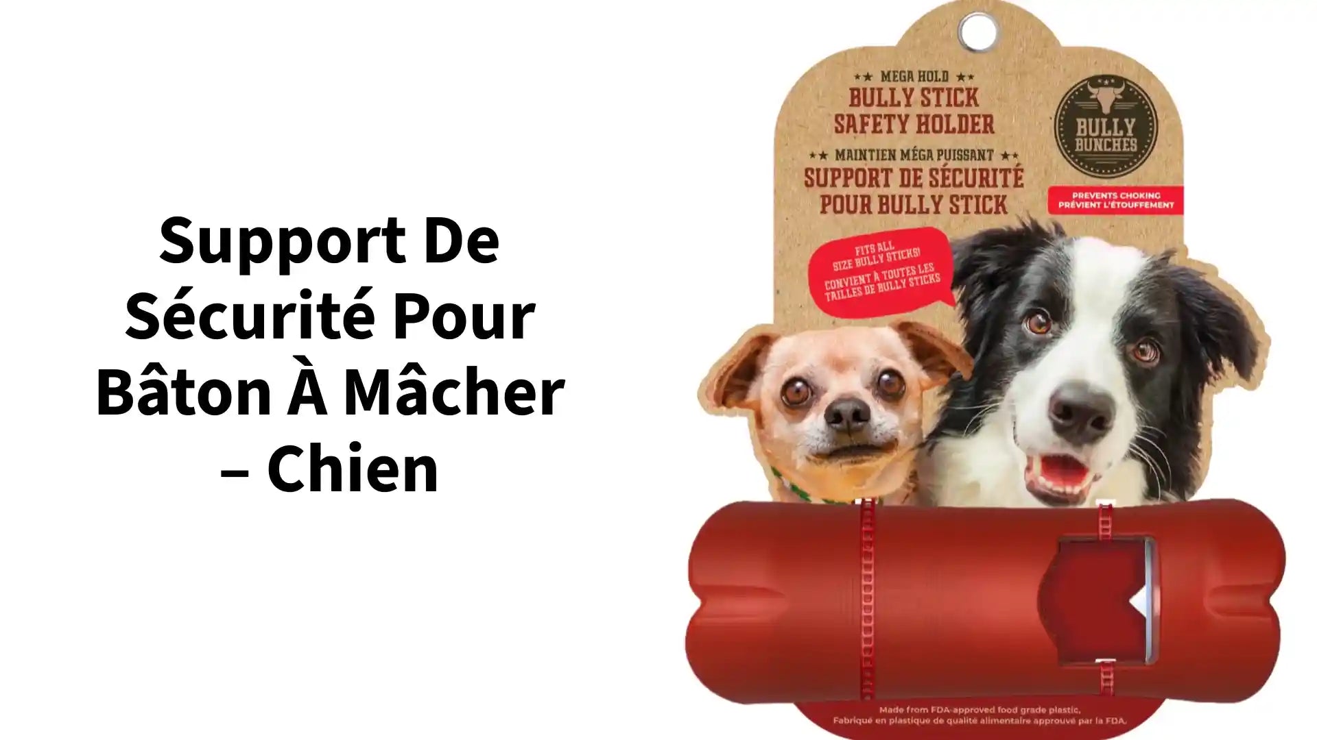 Support de s&eacute;curit&eacute; pour b&acirc;ton &agrave; m&acirc;cher &ndash; Chien by@Outfy